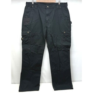 CARHARTT B342-BLK Mens 40x34 Relaxed Fit Double Front Cargo Black Pants